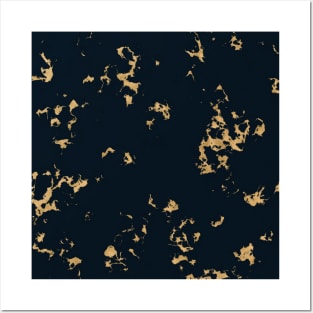 Black and Gold Marble Posters and Art